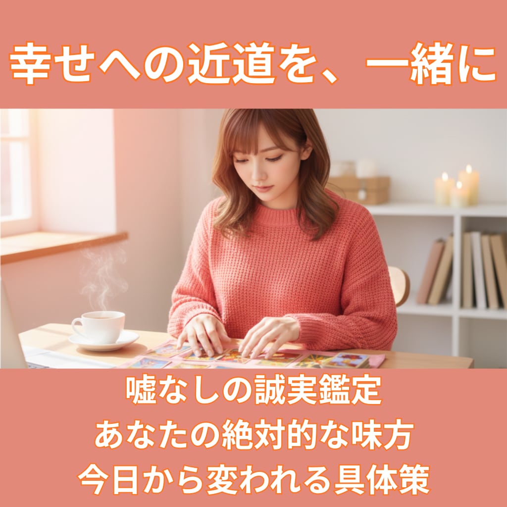 元相談所プロが彼の本音を鑑定。今のリアルを伝えます 彼の本音を徹底鑑定。あなたの恋を諦めない、誠実なタロット占い イメージ2