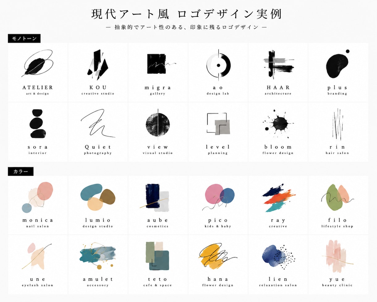 印象に残るおしゃれなロゴをデザインします シンプルで使いやすい、あなただけのロゴを制作 イメージ2