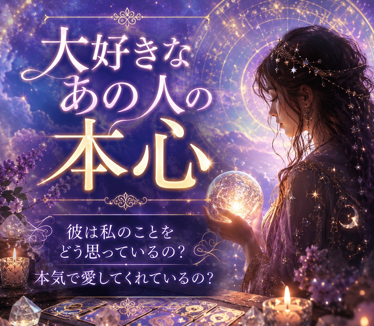 大好きなあの人の本心をタロット霊視で鑑定します 彼は私のことをどう思っているの？本気で愛してくれているの？ イメージ1