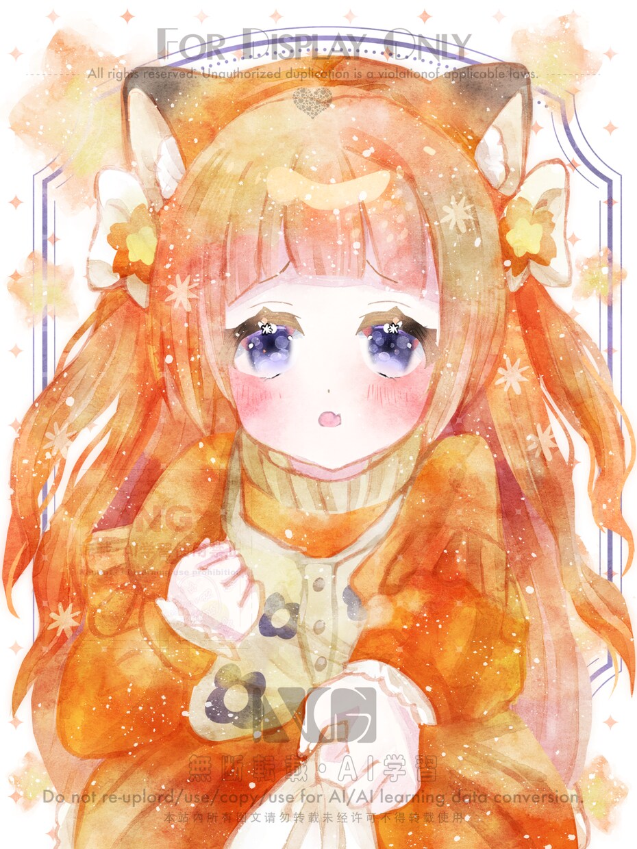 癒されるデジタル水彩画作成いたします 癒されるふんわりした可愛いの女の子描きます☆商用利用込み イメージ7