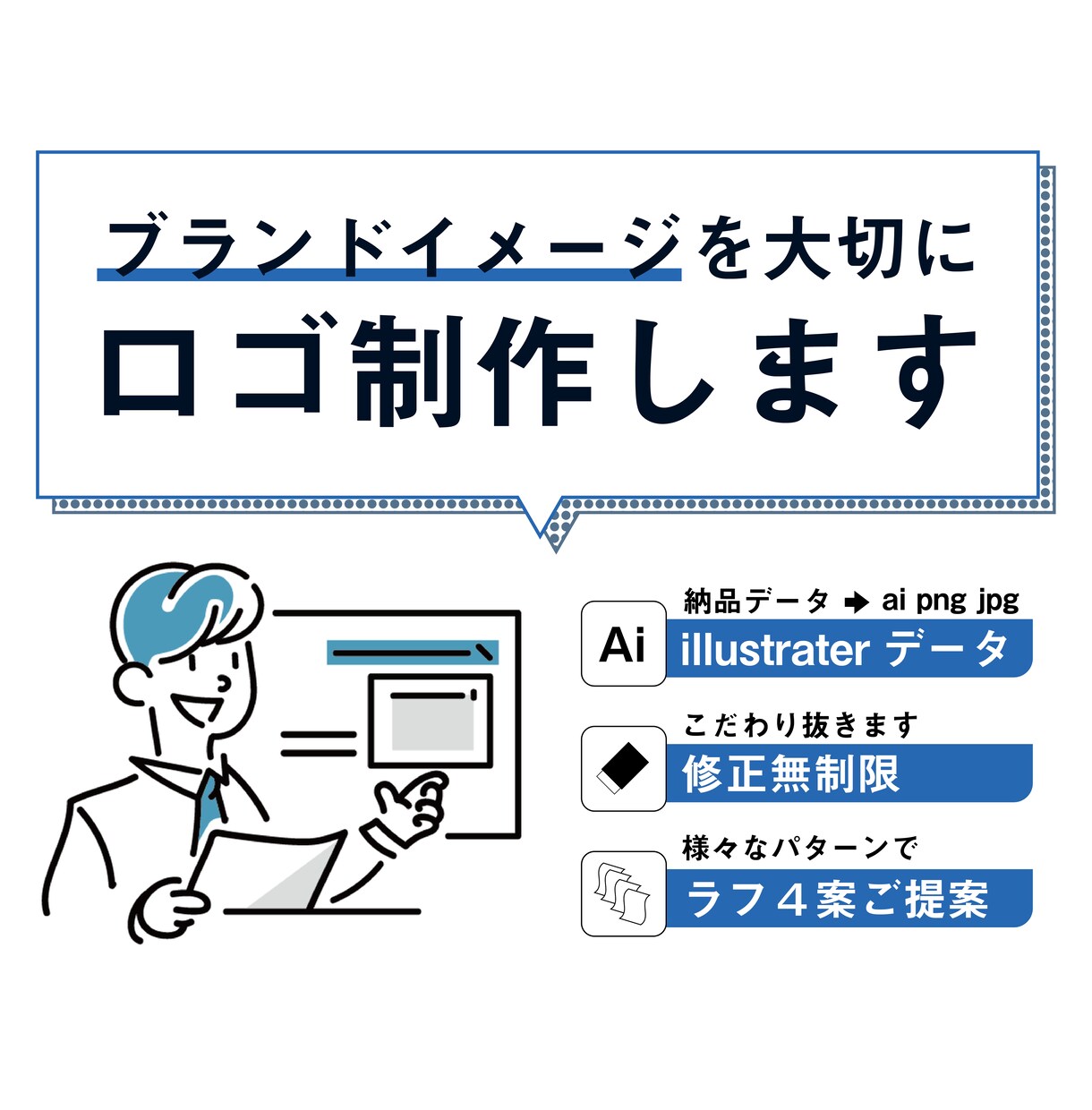 ブランドイメージを大切に、ロゴ制作致します ブランドイメージにつながるロゴを一緒に作りませんか？ イメージ1