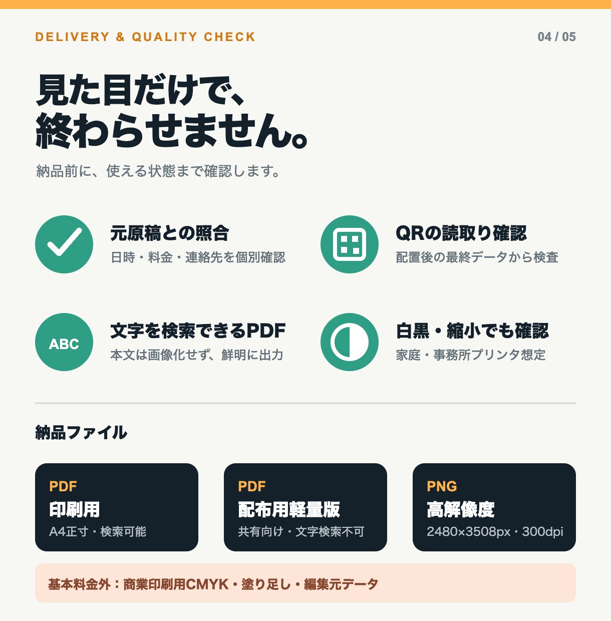 Word原稿を見やすいA4案内・掲示物に整えます 自治会・管理組合・教室向け｜構成2案・QR・表対応 イメージ4