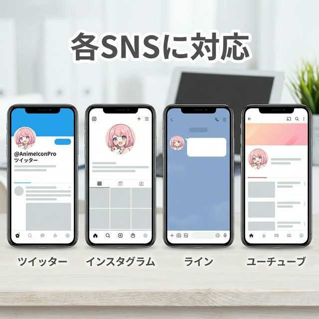 SNS用オリジナルアイコンをお作りします Twitter・Instagram等のSNSアイコンに最適！ イメージ3