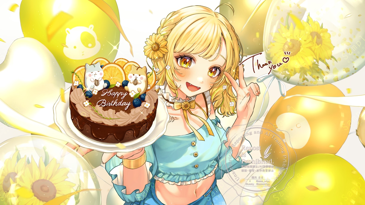 パッと目を惹くときめくようなイラストを制作致します YouTubeや配信用サムネイル、返礼品等描かせて頂きます！ イメージ3