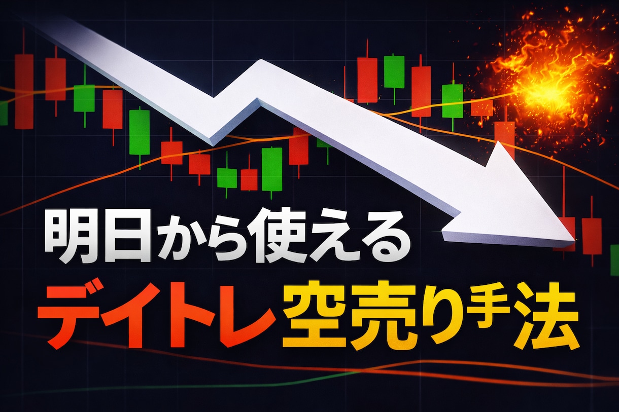 初心者から使えるデイトレ空売り手法を教えます PDF2枚で明日からトレードできる！ イメージ1