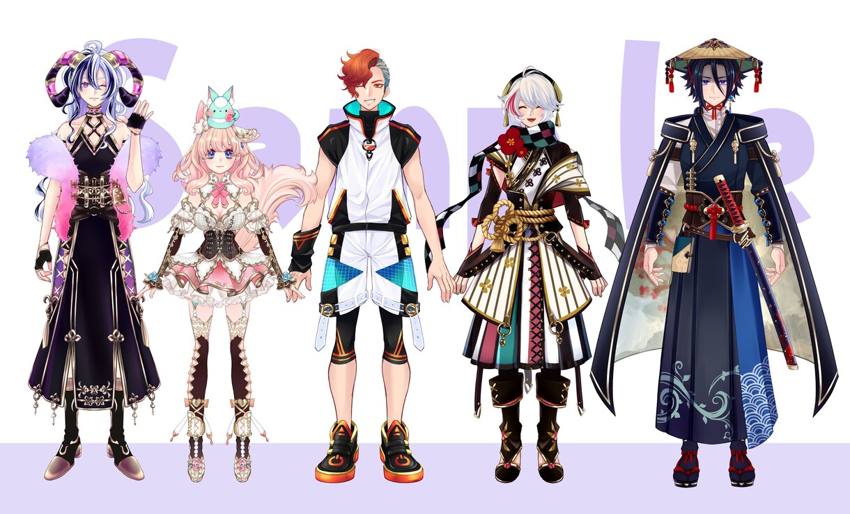 イラスト・VTuber用パーツ分けモデル描きます 動画配信・VTuber活動を始めたい方に。グッズ化もＯＫ！ イメージ4