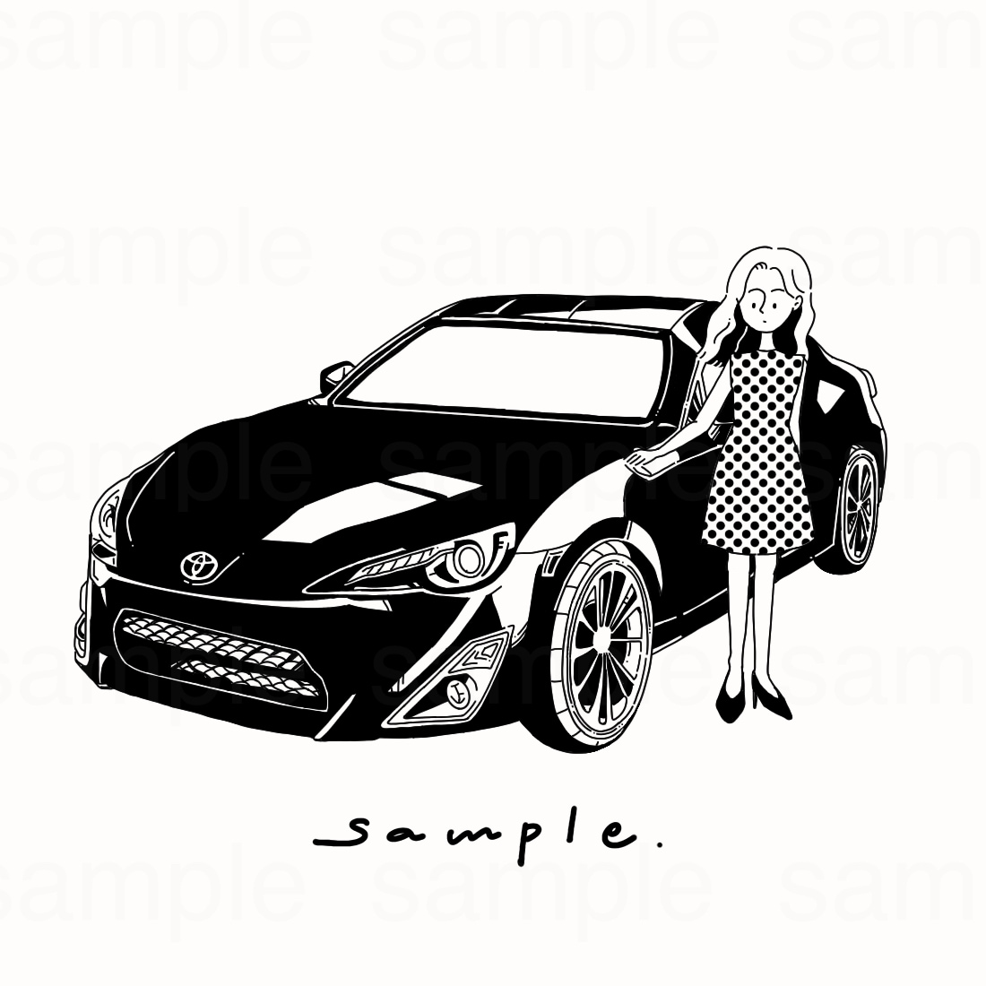 商用OK！ポップな線画イラスト描きます SNSのアイコン、名刺や印刷物の挿絵にも◎ イメージ4