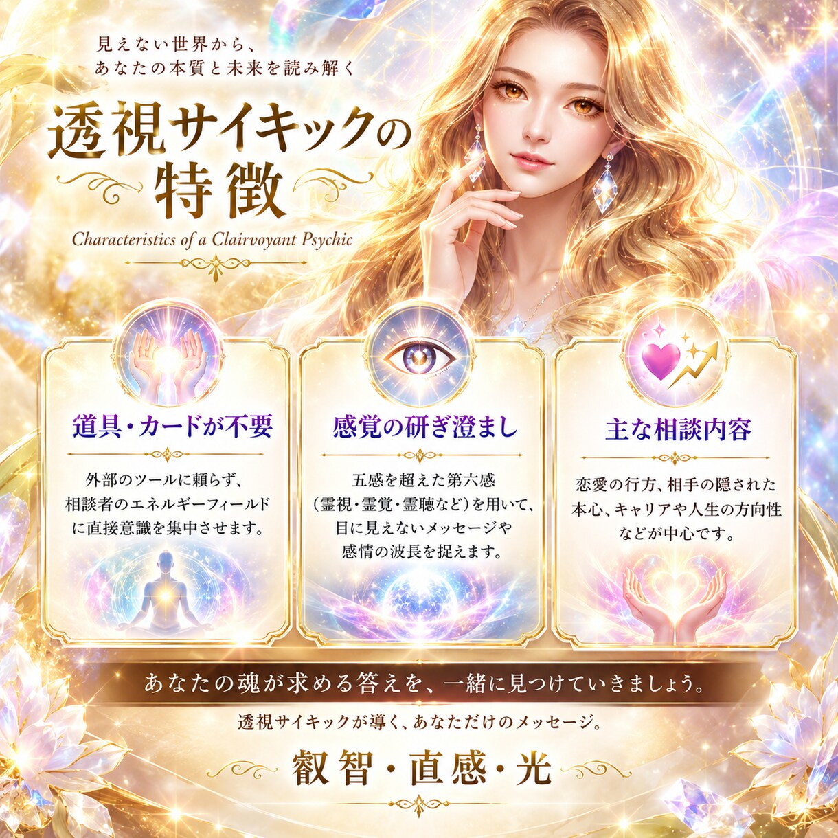 霊視透視✨✨✨好きな人の気持ち❤️総合的にも視ます 女性限定♀霊視透視で恋愛総合的に深く視ます✨✨✨ イメージ5