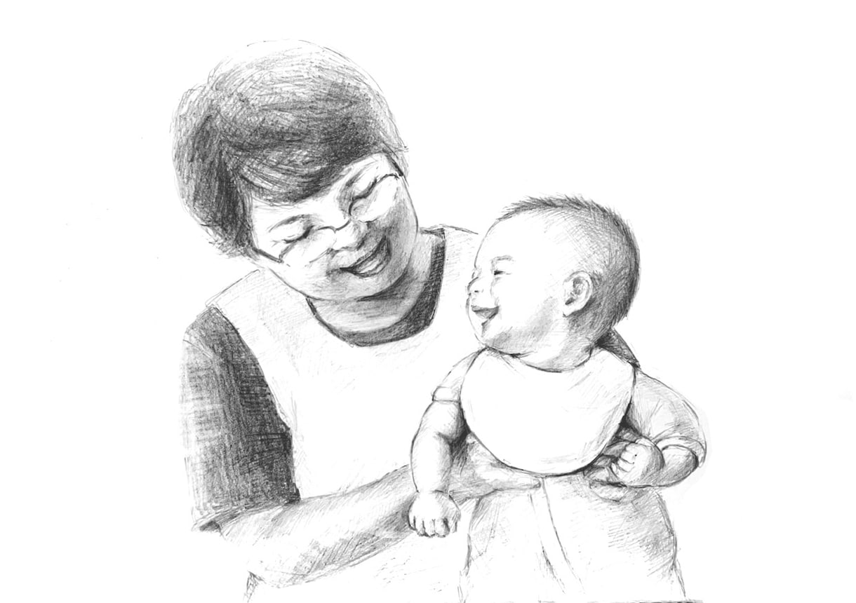 日常の一コマから思い出に残る似顔絵を手描きします プレゼントや記念に/鉛筆画・色鉛筆画・水彩画選べます イメージ2