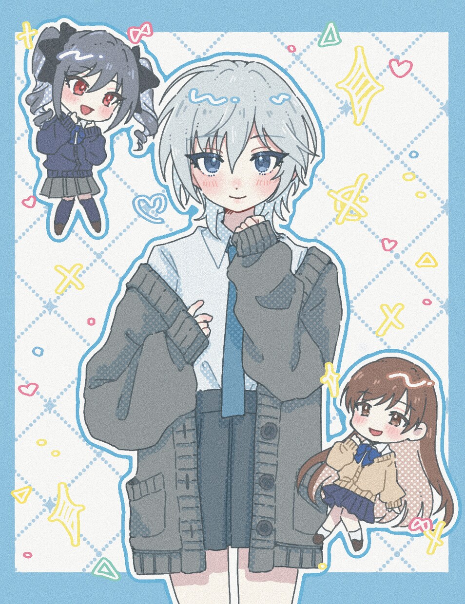 商用無料！汎用性の高い可愛い1枚絵を描きます パステルポップ、かわいい女の子、中性的な男の子が得意です❣️ イメージ10