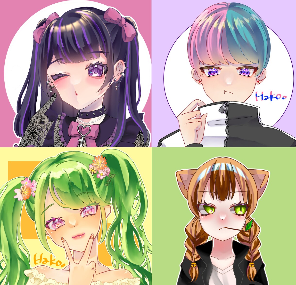 華やかで目を引くアイコン作成します 女の子から男の子まで！丁寧に作成します！ イメージ1