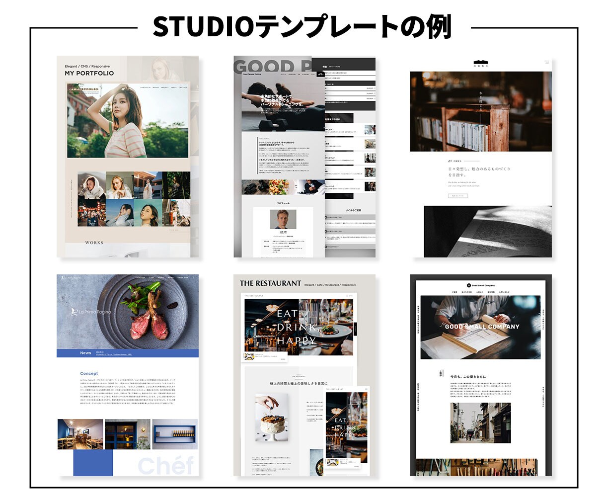 STUDIOのテンプレートでホームページ作ります テンプレート利用で低価格＆高クオリティでご提供 イメージ3
