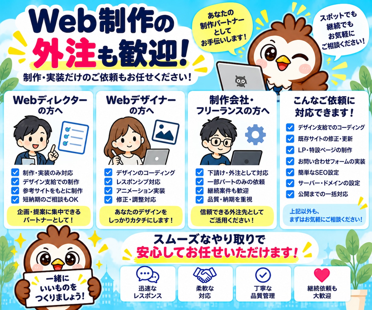 ホームページ(HP)を格安で制作・作成します 初心者・丸投げOK！作ったあとは毎月0円で公開しておけます！ イメージ6