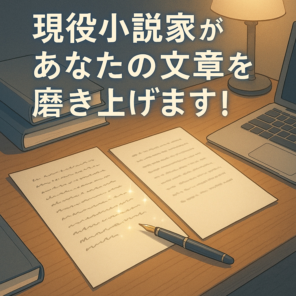 現役小説家があなたの文章を磨き上げます あなたの想いをもっと魅力的に。読者の心に届く「伝わる」文章へ イメージ1