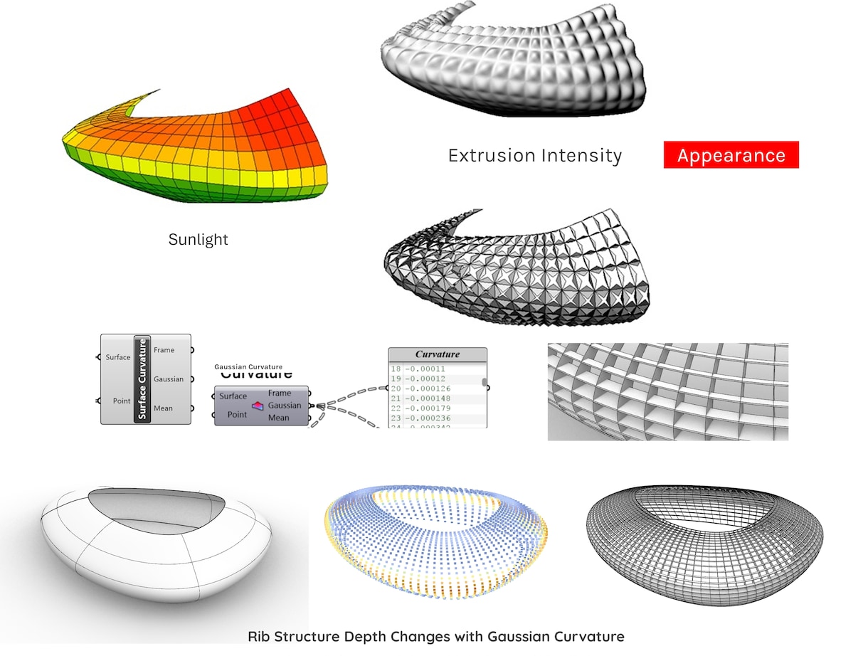 Grasshopperで設計・3Dモデル制作します 現役講師・設計者が複雑な形状生成と概念のアルゴリズム化を支援 イメージ5