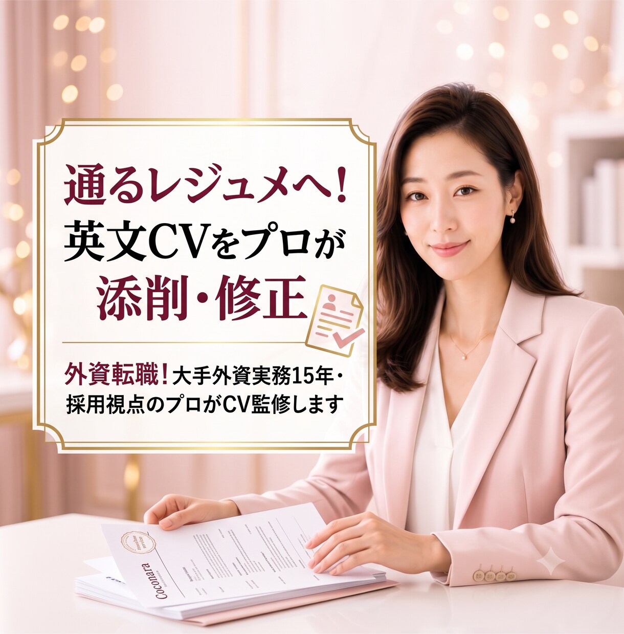 通るレジュメへ！英文CVをプロが添削・修正します 外資転職！大手外資実務15年・採用視点のプロがCV監修します イメージ1