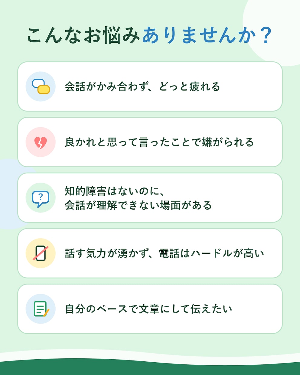 チャット版　発達障害・生きづらさをお聞きします 社会の「ふつう」に疲れているあなたへ イメージ2