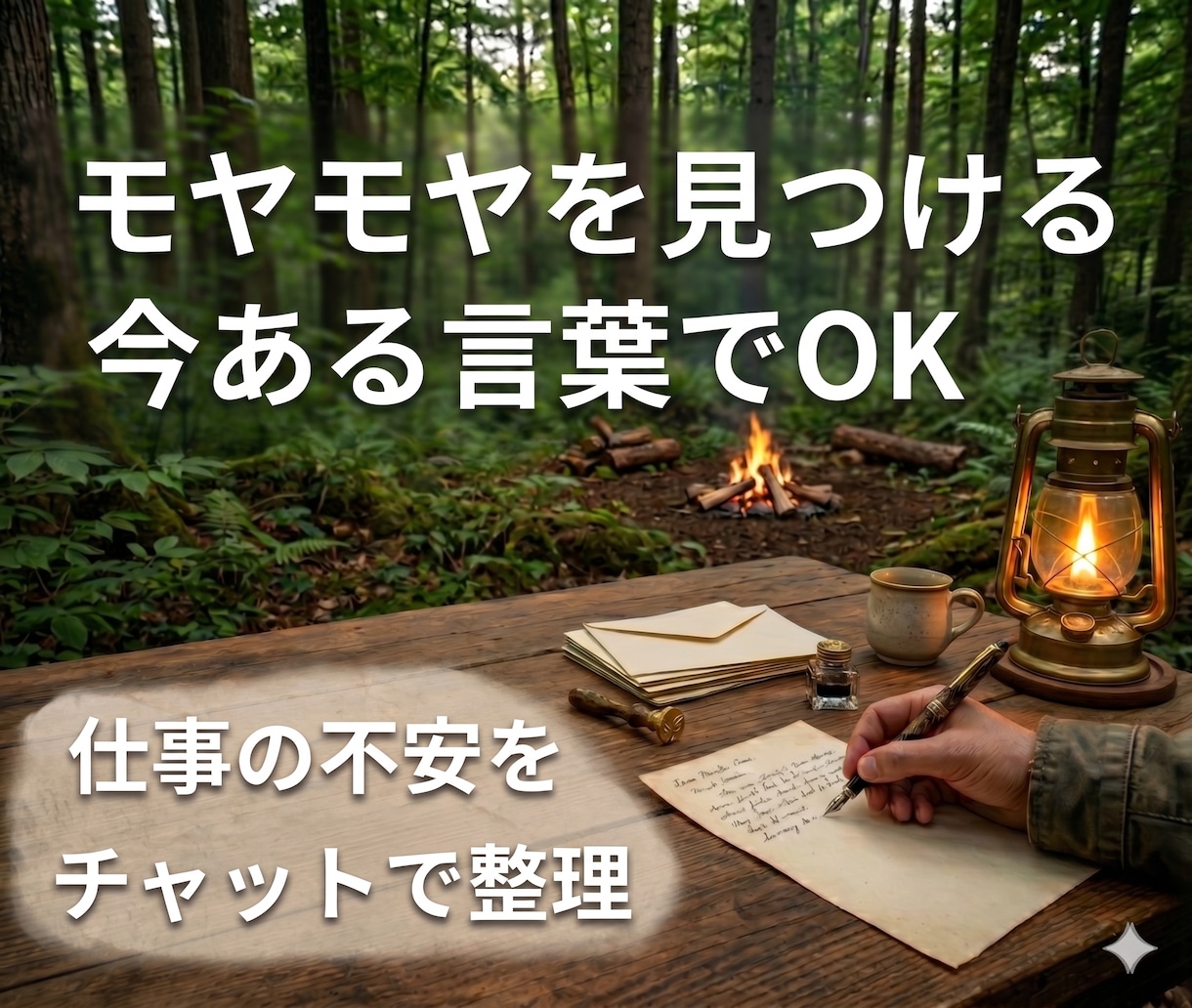 仕事×人間関係の不安をチャットで一緒に整理します うまく話せなくてもOK! 今ある言葉から一緒に整理します イメージ1