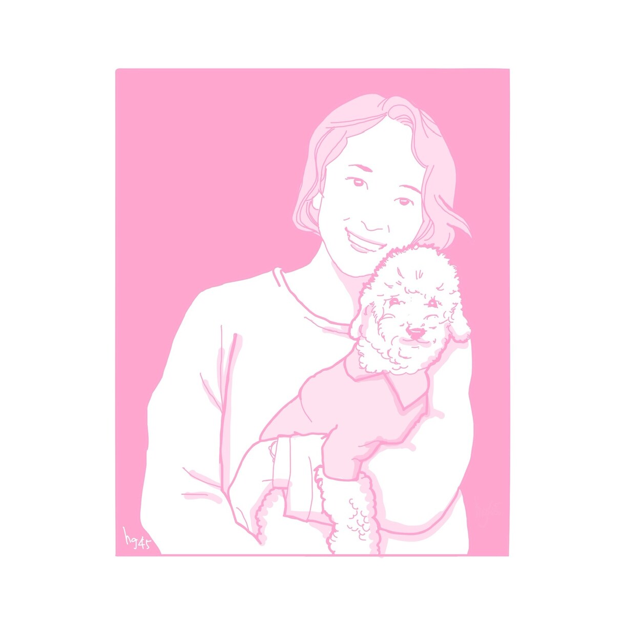 ワンニャンと一緒に写った思い出をイラストにます ワンニャンと一緒に写った思い出の写真をイラストします。 イメージ4