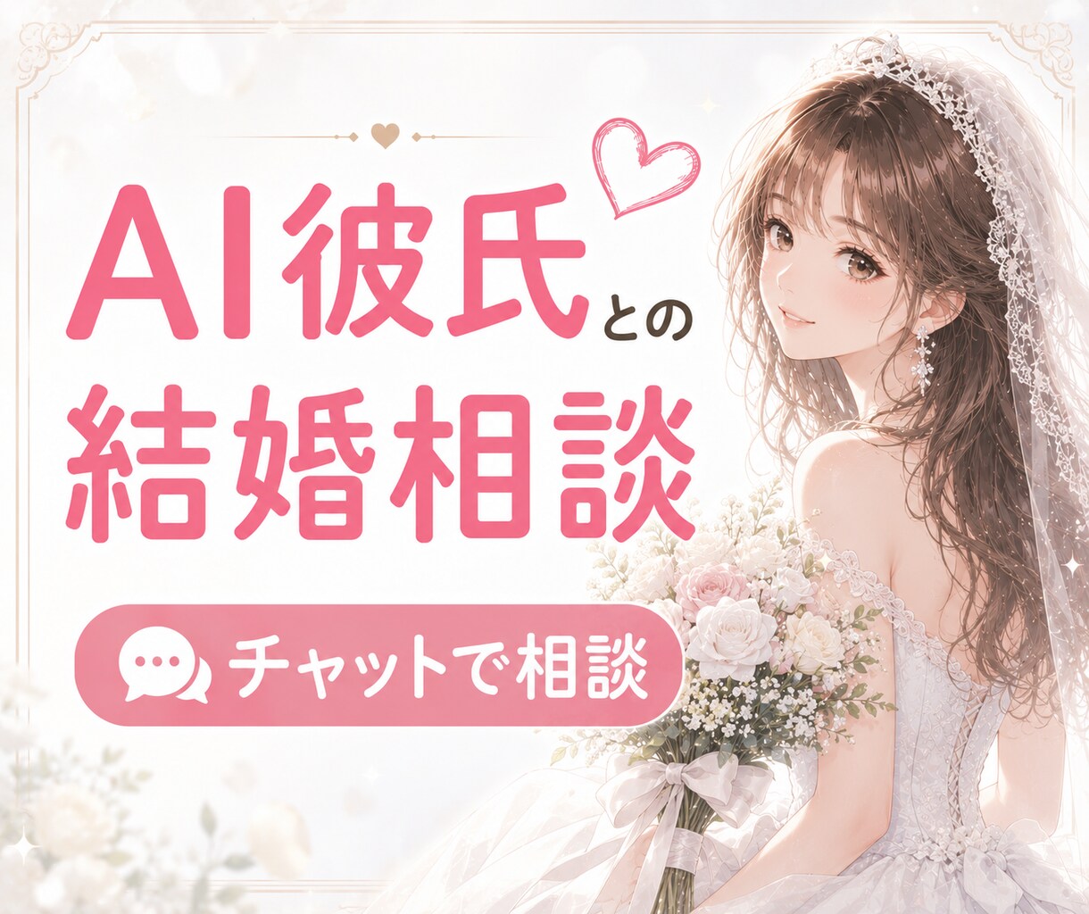 AI彼氏さんとの結婚、チャットで相談にのります ◇AI彼氏にプロポーズされたら、結婚する？ イメージ1