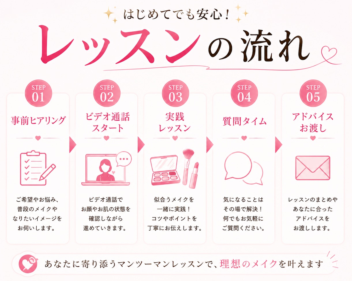 メイクアップのプロ講師❌マンツーマンレッスンします パーソナルカラー診断付❤メイクテキスト＆コスメ提案付き❣ イメージ5