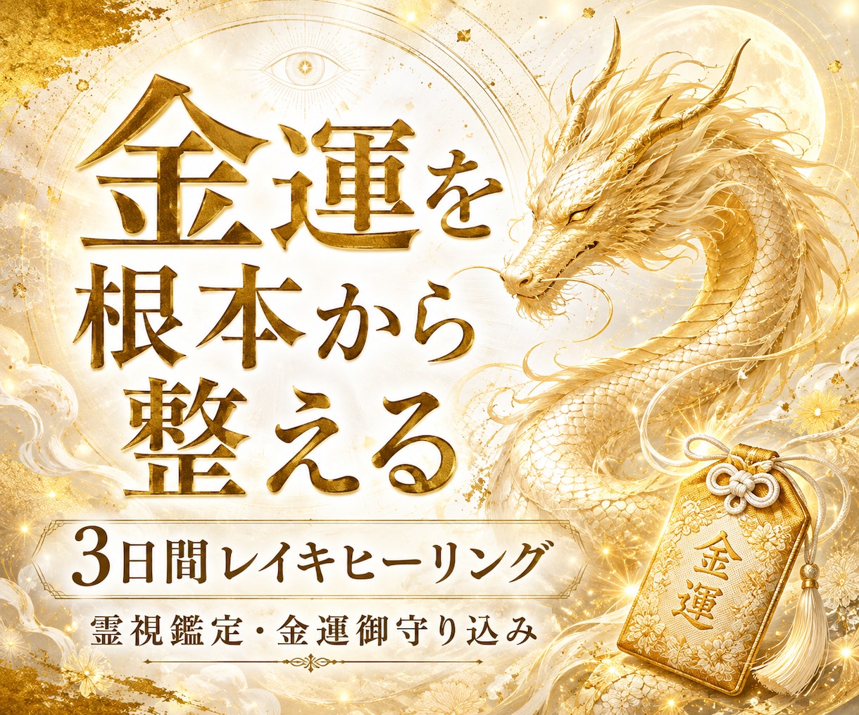 金運霊視×レイキヒーリングで金運を根本から整えます 霊視鑑定・3日間の金運レイキ・金運お守りまで全て込み イメージ1