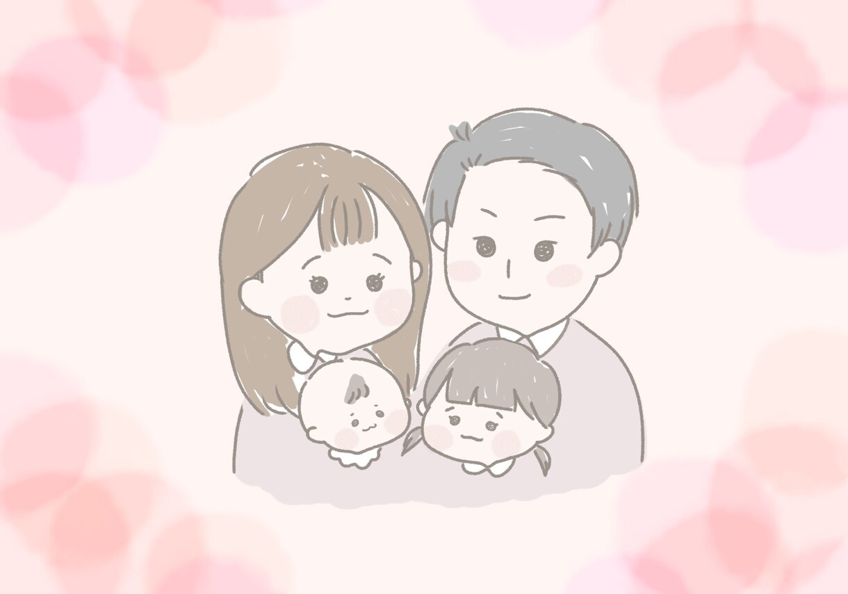 小さなお子さまとママ・パパのかわいい似顔絵描きます ふんわり優しく暖かい雰囲気。アイコンやインテリアにどうぞ♡* イメージ9