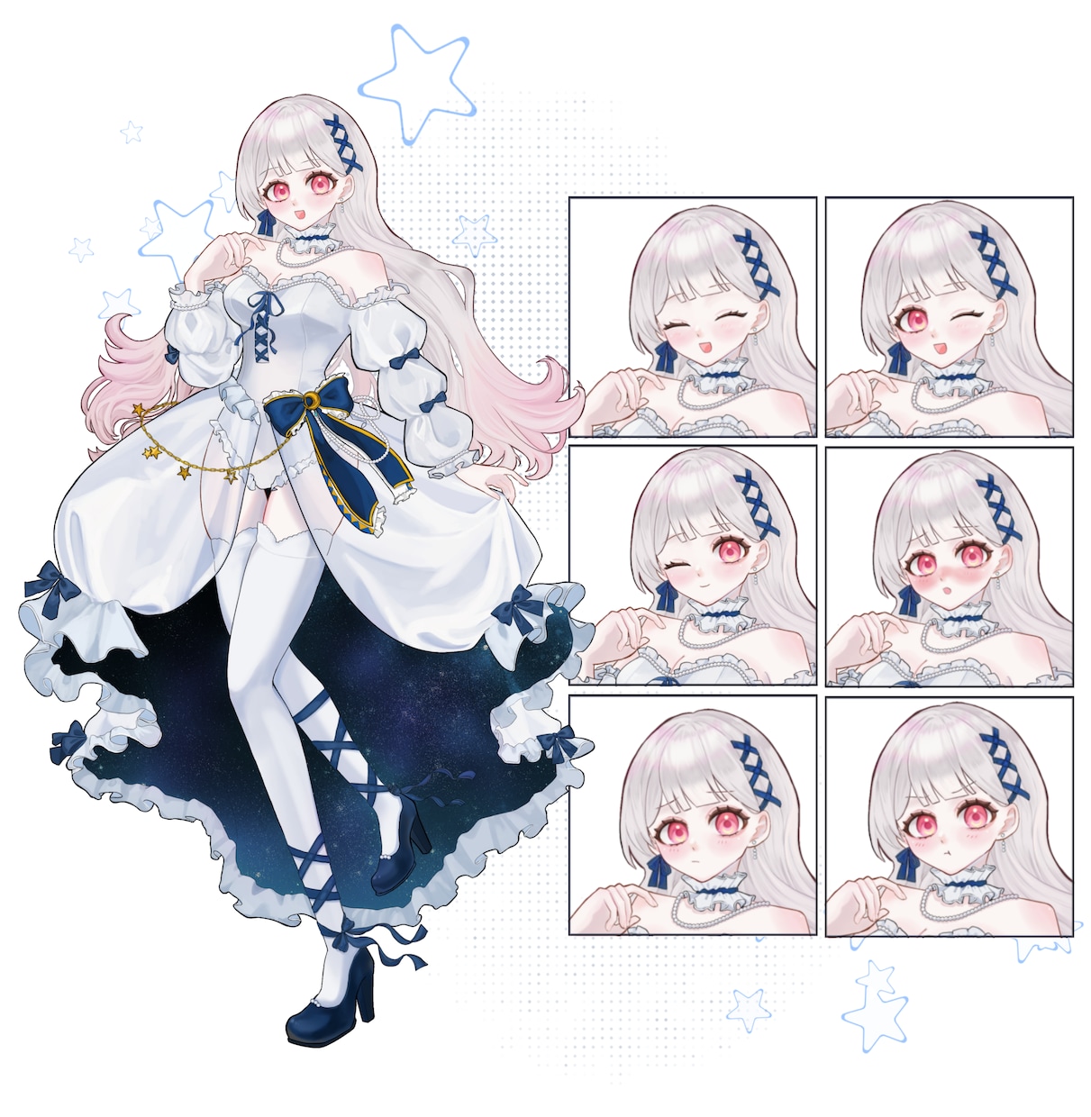 VTuber立ち絵、キャラデザ描きます オリジナル衣装であなたの可愛いを引き出します！ イメージ2