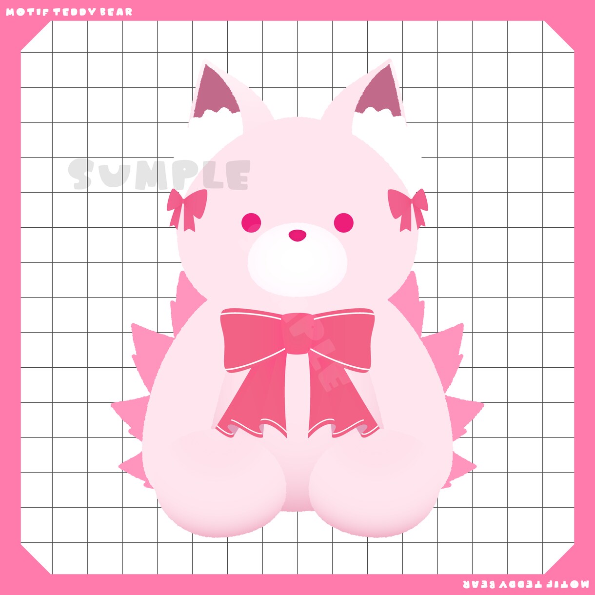 モチーフテディベアイラストをお描きします あなたのお姿をお好きな動物のぬいぐるみ風イラストに！！ イメージ6