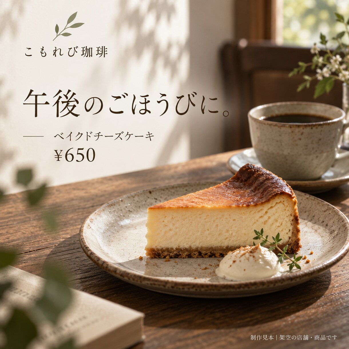 カフェのインスタ投稿画像と文章を作ります お店の写真から画像3枚＋投稿文3本を制作 イメージ1