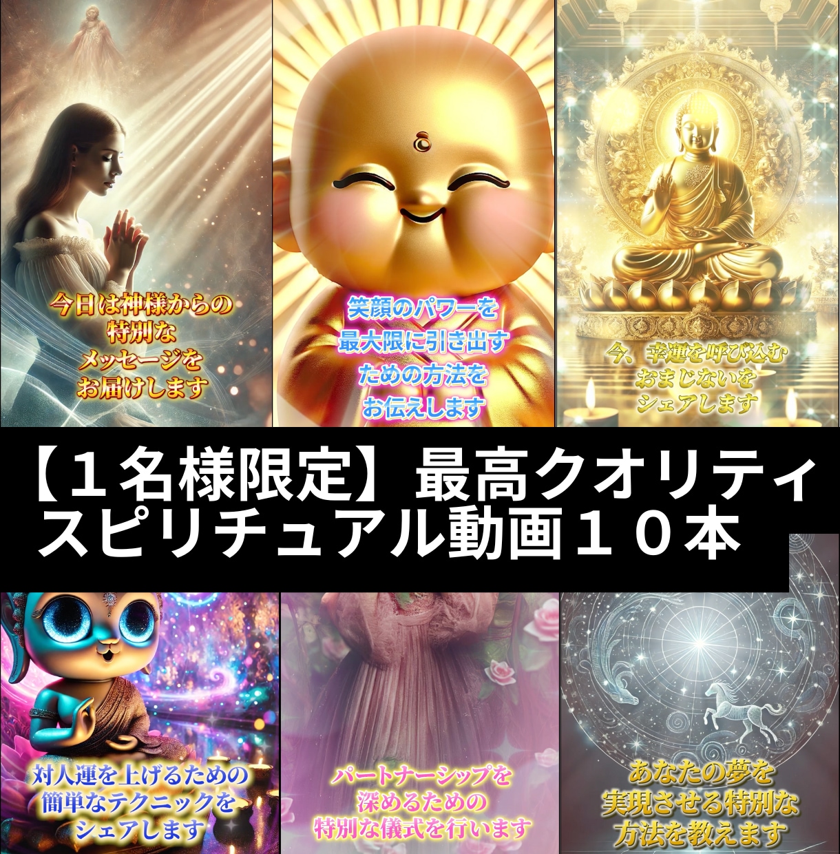 高品質スピリチュアル動画を10本納品します 全てのSNSでそのまま使えるスピリチュアル動画10本セット イメージ1