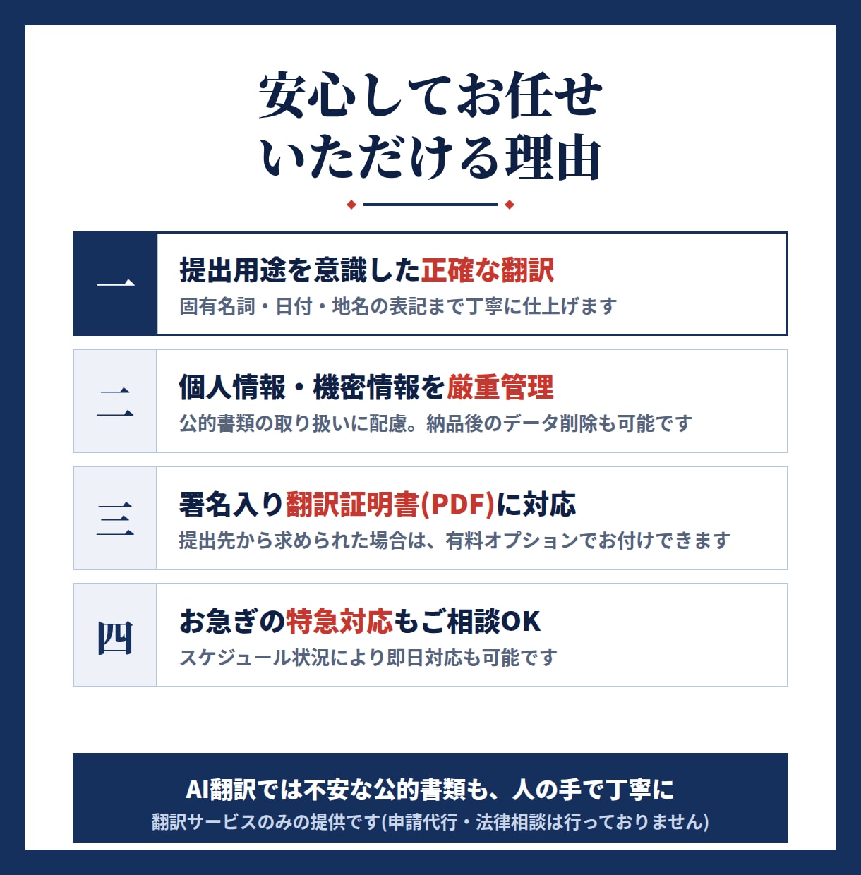 ビザ申請・留学・国際結婚の証明書類を翻訳します 提出先の要件に合わせ丁寧に翻訳　翻訳証明書も対応 イメージ3