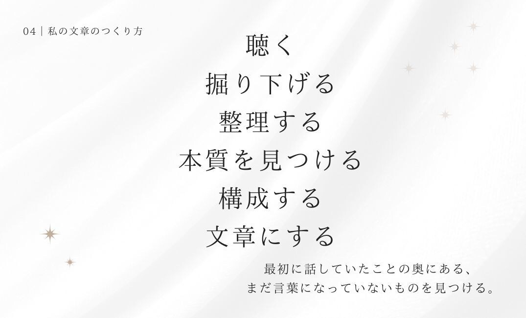 会社紹介・創業ストーリー・社員インタビュー書きます 15年の広告営業×キャリアコンサルタント×心の動きを執筆中 イメージ6