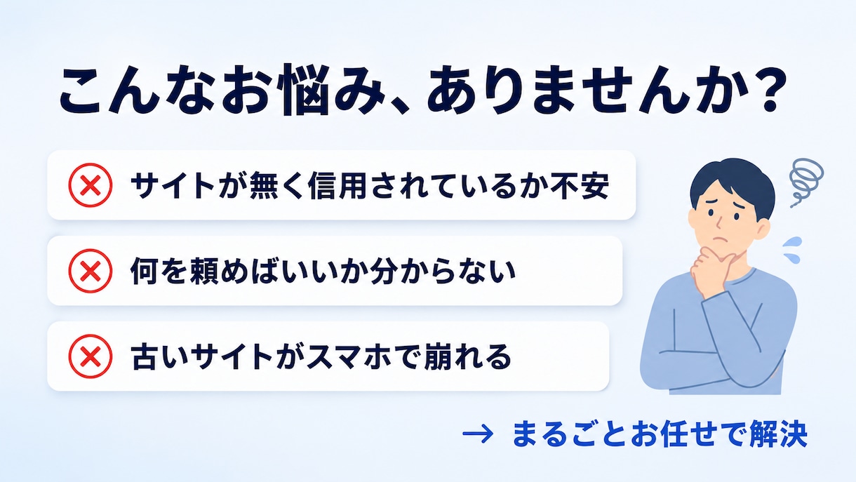 ホームページ・LPを予算に合わせて作ります 「名刺代わりのサイトが欲しい」を最短で。相談・見積り無料 イメージ2