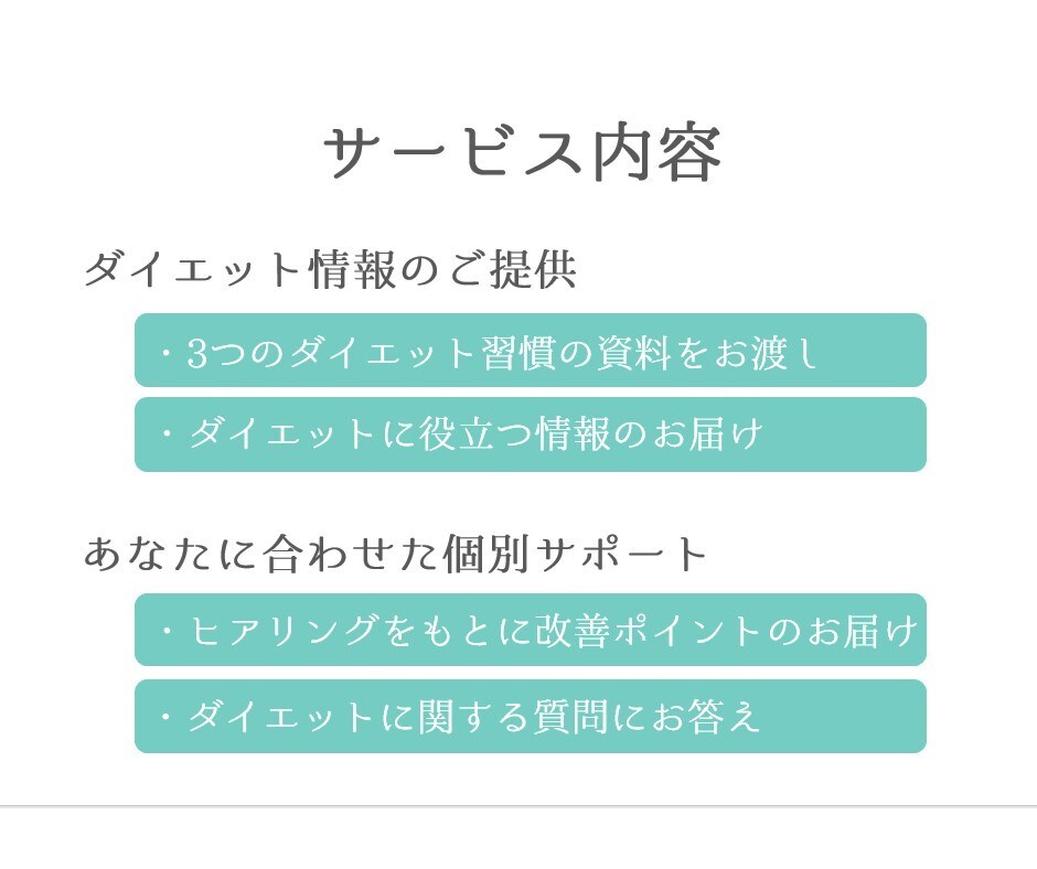 運動なしで8kg痩せた私が1ヶ月間サポートします 実績3件達成まであなたのダイエットを最低価格でサポートします イメージ6