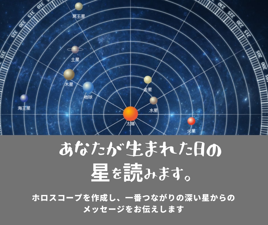 あなたが生まれた日の星を読みます 9つの星から、あなたに贈られたメッセージをお伝えします✨ イメージ1