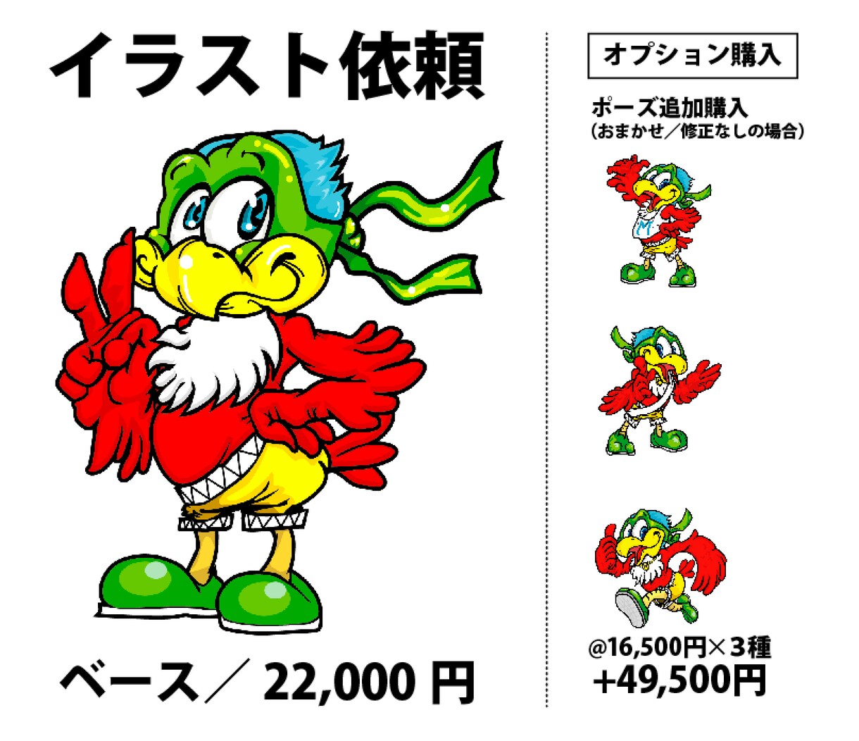 オリジナルイラスト作成（とことんVer）いたします 修正無料（約8日間※以降の修正はオプションをご購入下さい） イメージ1
