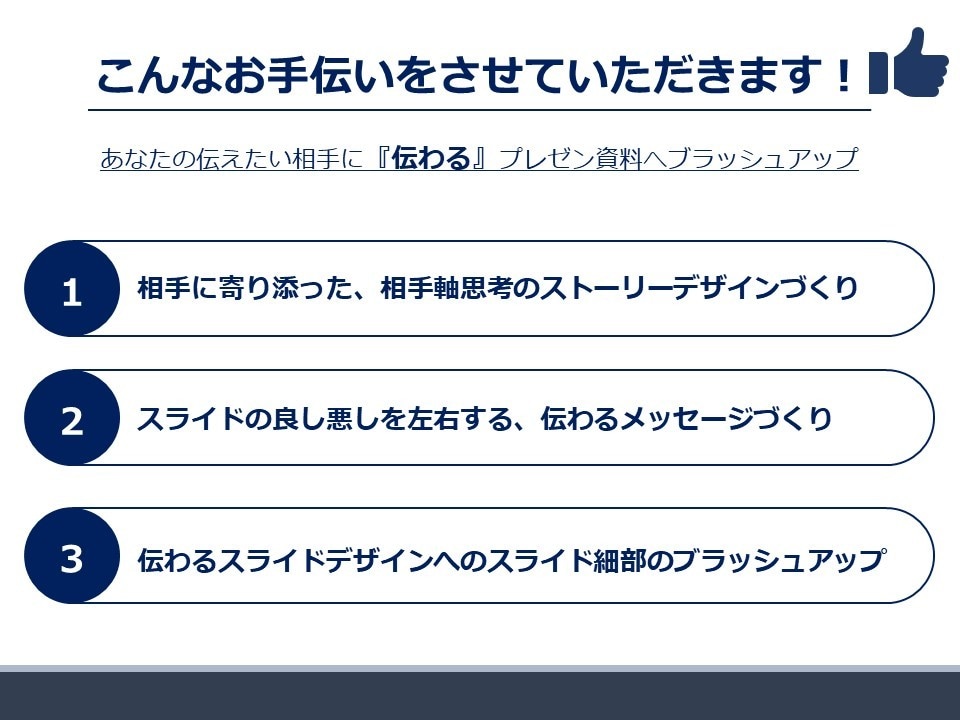 あなたのプレゼンを伝わる形へブラッシュアップします 伝わるプレゼンに必要な構成やストーリー作りをサポート イメージ2