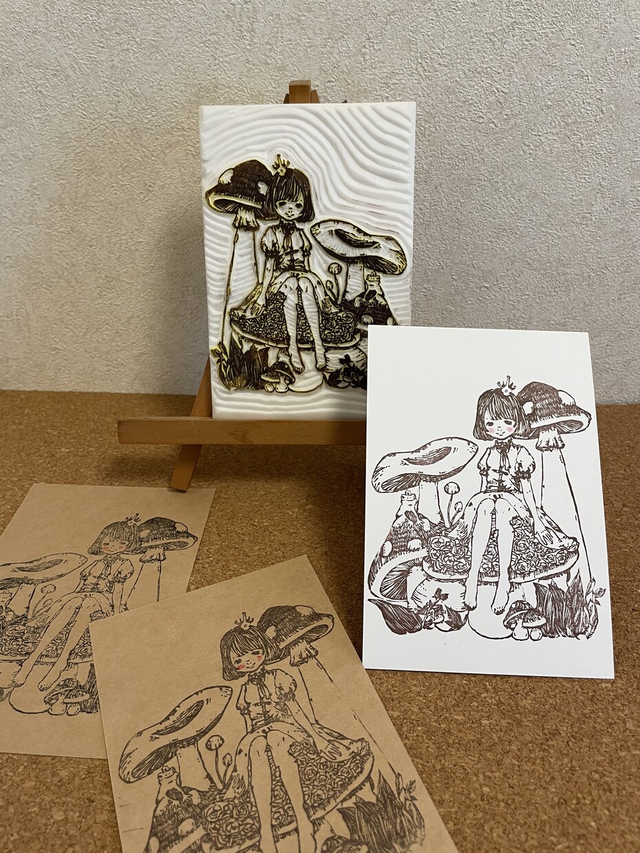 貴方のオリジナルイラストで消しゴムはんこを作ります どんな図案でもご相談ください。小さな図案も彫りますよー！ イメージ6