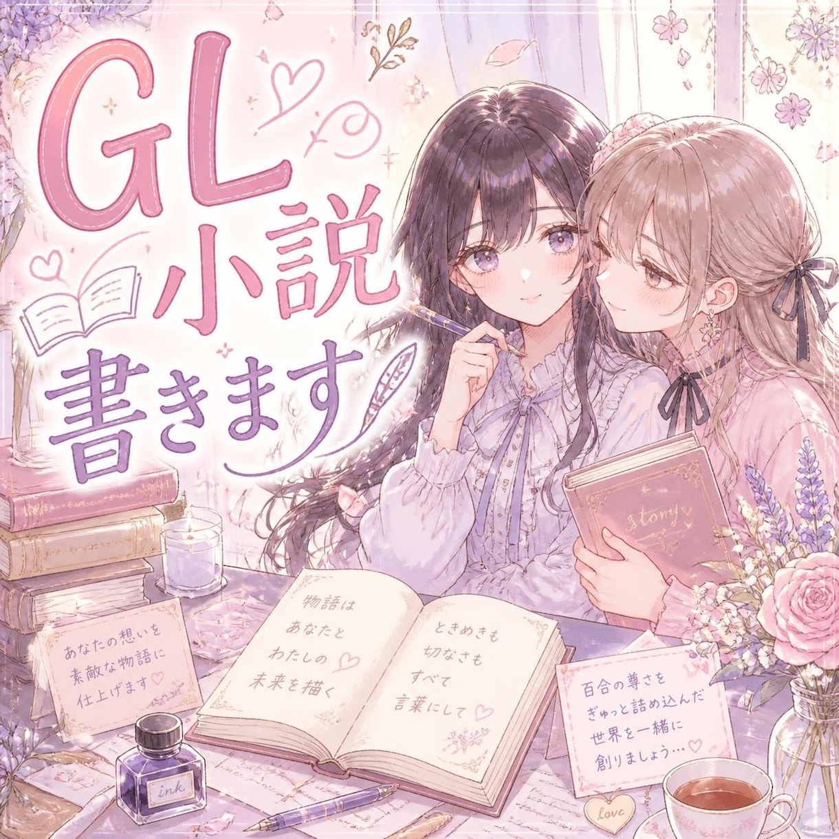 他サイトで載ってないちょっと特殊なGL書きます 小説投稿サイトで載ってないようなご希望通りのGL小説書きます イメージ1