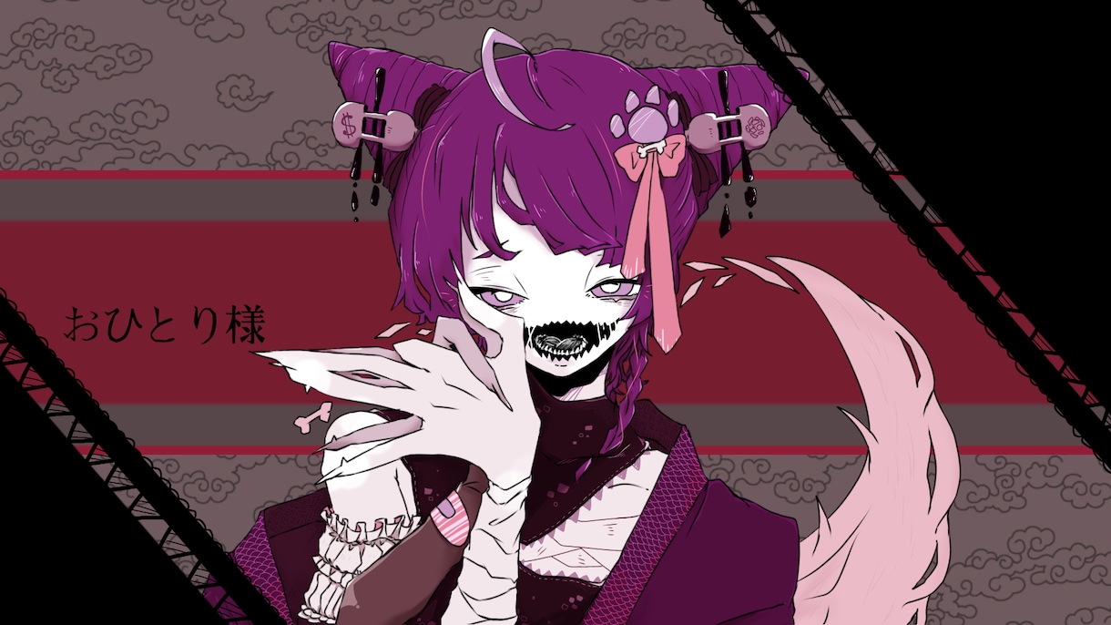 ボカロサムネ映えイラスト描きます サムネ映え間違い無しの楽曲用1枚イラスト描きます！ イメージ1