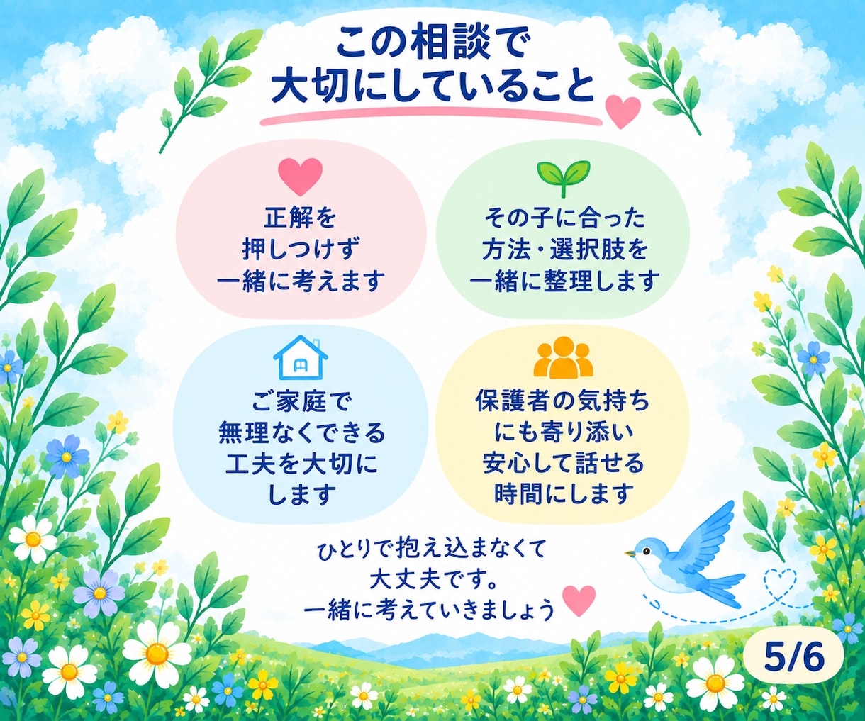 チャット版：発達が気になるお子さんの相談をします 「どうしたらいい？」を一緒に整理します イメージ4