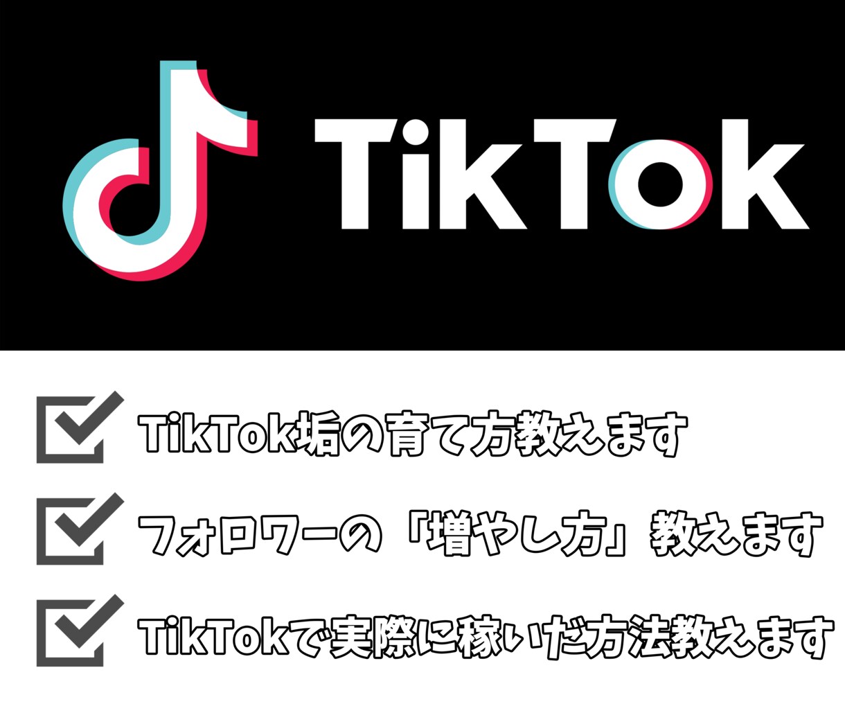 TikTokフォロワーを増やし稼いだ方法教えます 何回も１からアカウントを作り運用してきました！ イメージ1