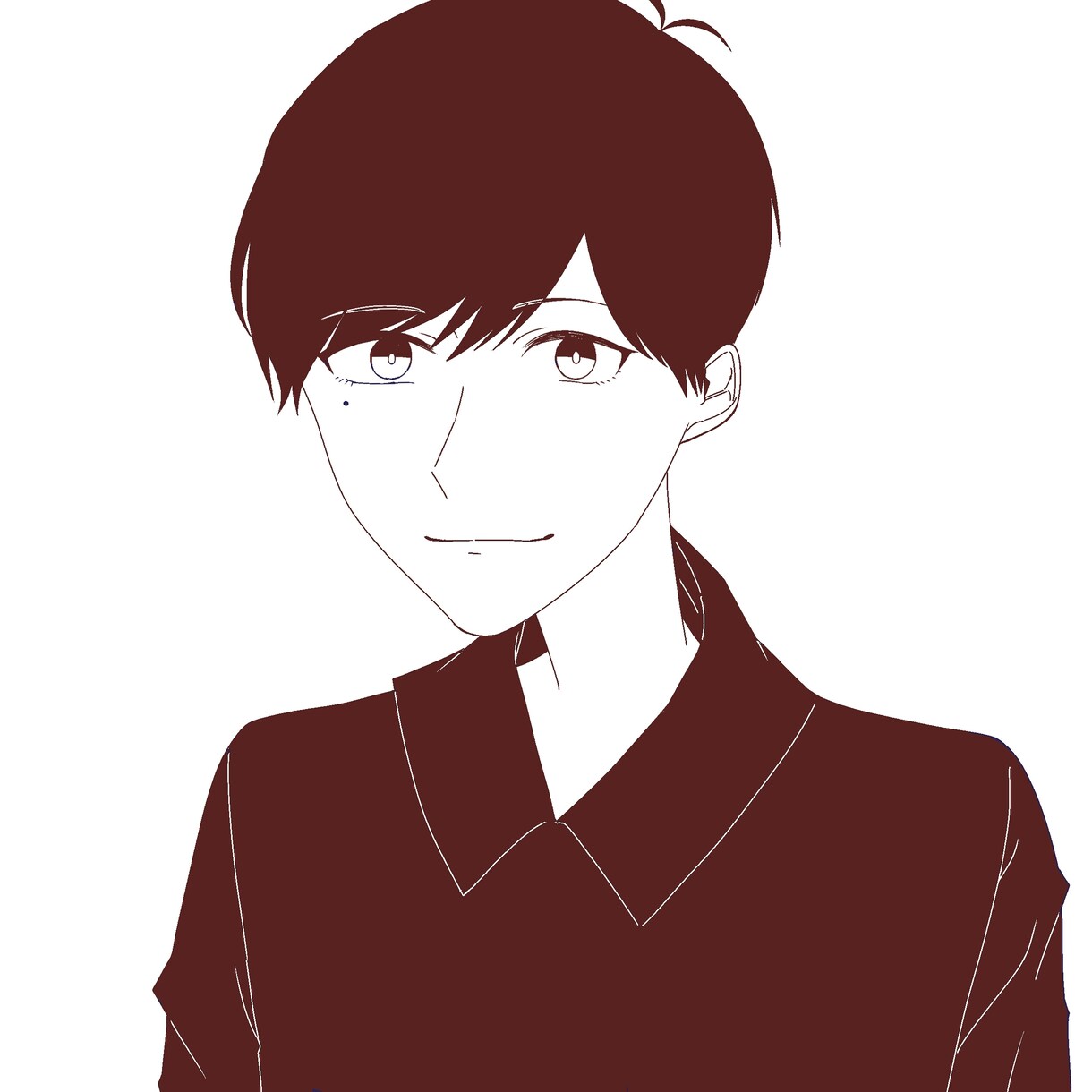 貴方様の好みの単色イラストを描きます 可愛い女の子からかっこいい男の子まで幅広く受け付けます イメージ1