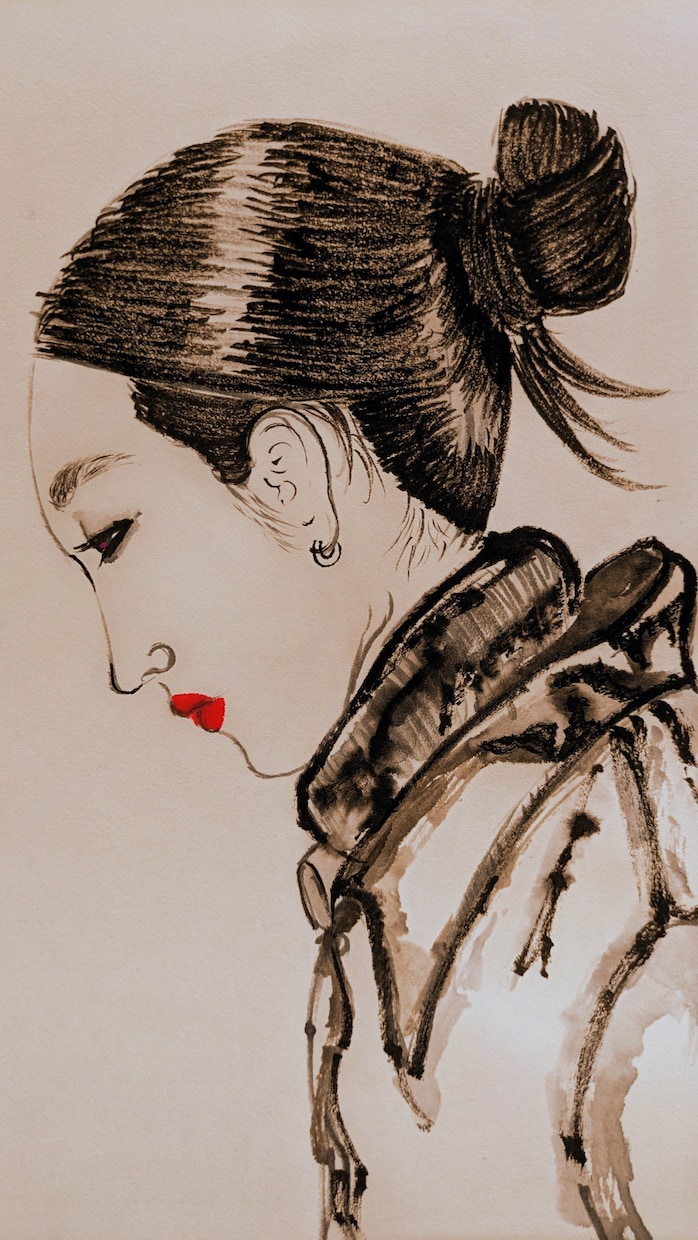 現役寿司職人が描く！粋で躍動感のある墨絵制作します 包丁を筆に持ち替え、動物など躍動感を一枚の紙に吹き込みます。 イメージ1