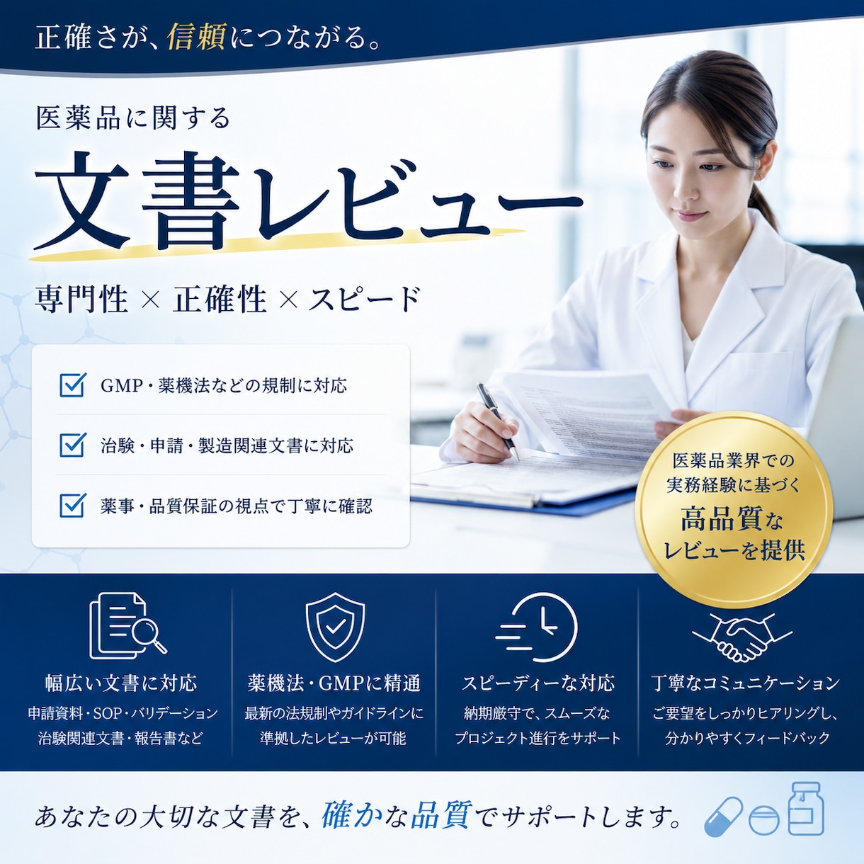 GMP文書のレビューと修正案を提示します 対査察という視点を踏まえた文書レビュー イメージ1
