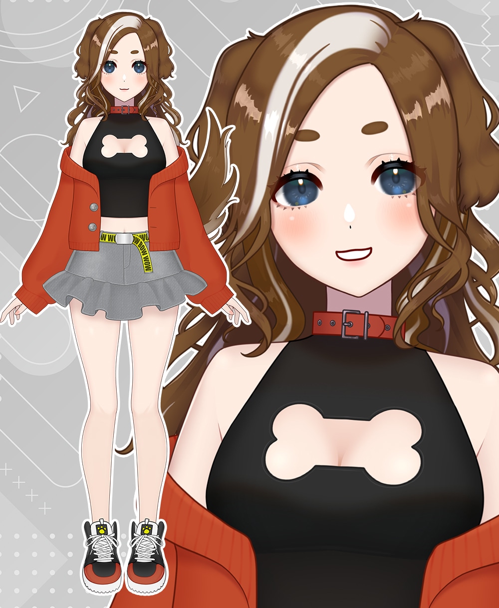 Live2Dモデル制作すべて一括で承ります 男女幅広いキャラデザが可能！美麗モデルが格安価格で！ イメージ10