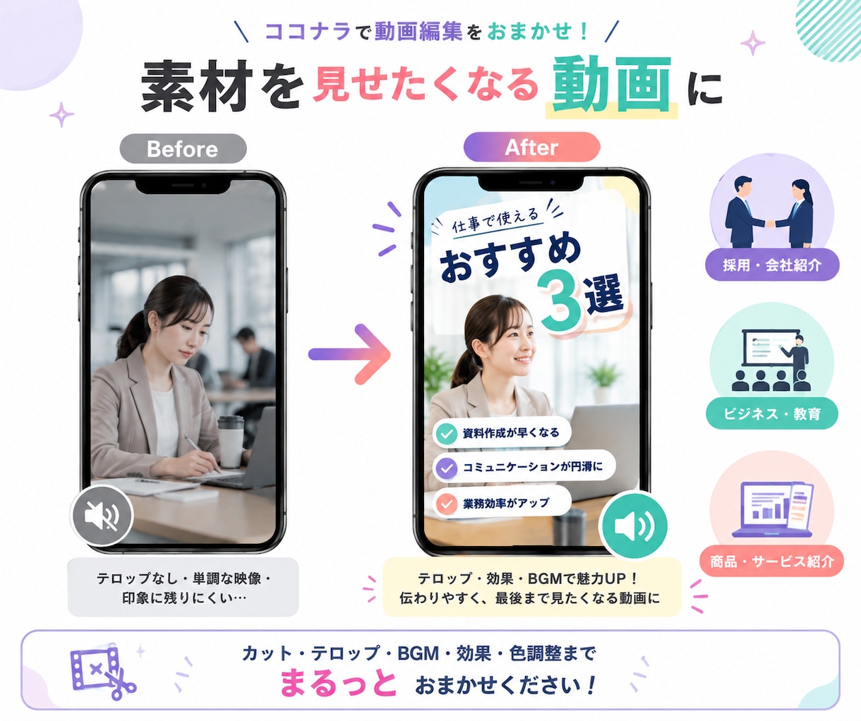 ショート動画を編集します TikTok、YouTube、Instagram イメージ1