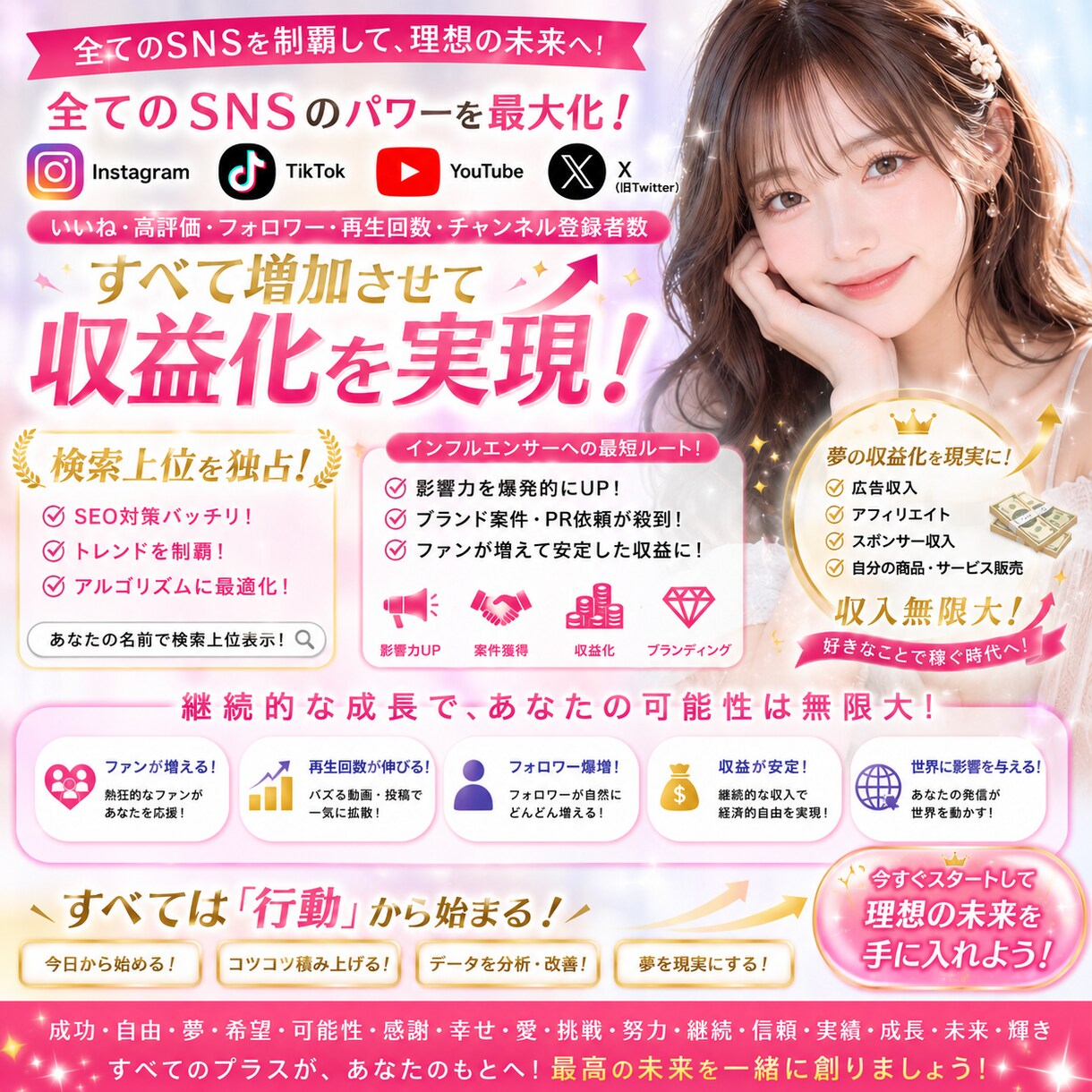 YouTube動画＋1500再生数拡散増加します 再生回数増加最大100万再生回数‼️ イメージ1