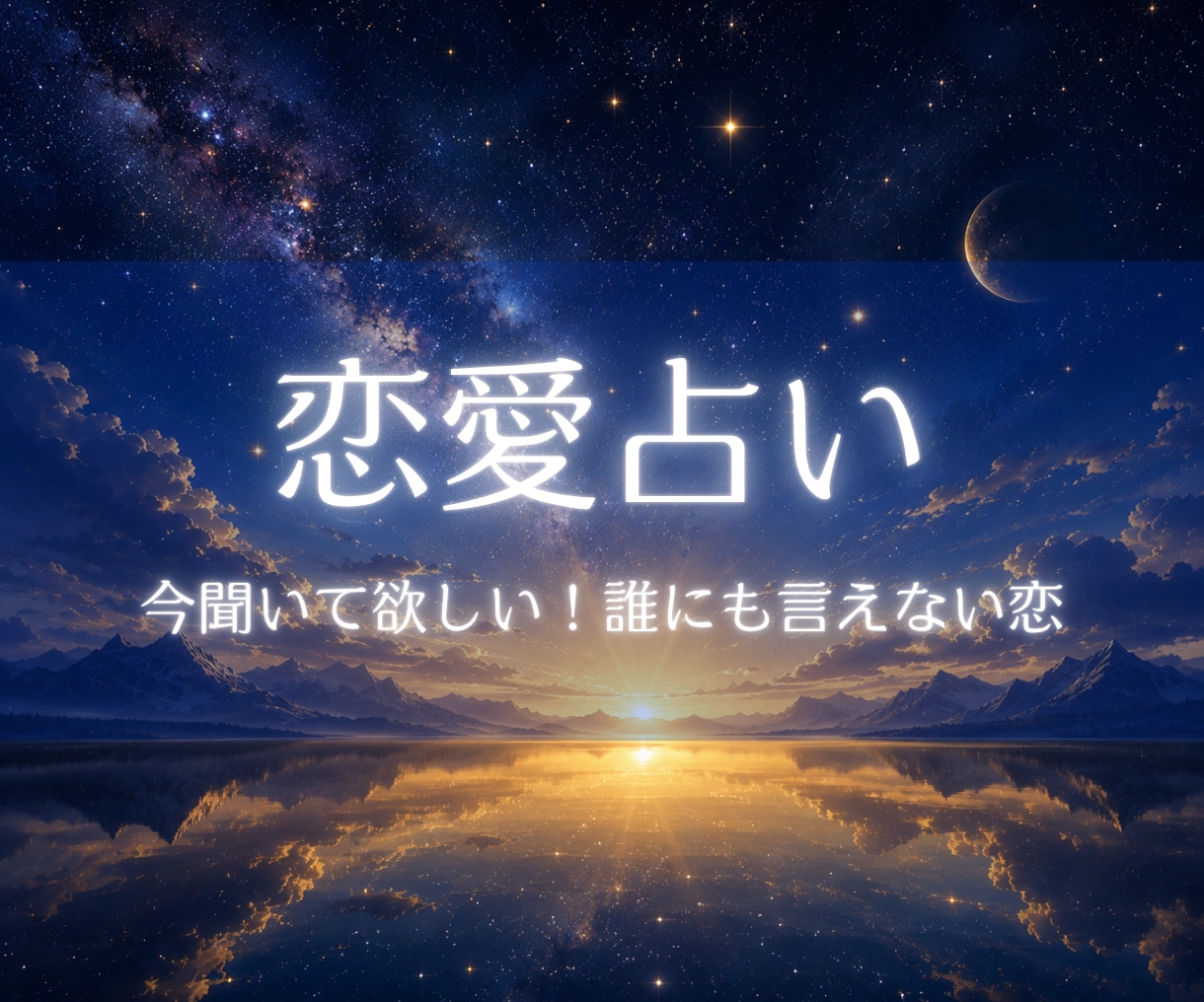 今すぐ話したい！恋愛のお悩み、占います 誰にも言えない恋、一人で抱えなくて大丈夫 イメージ1